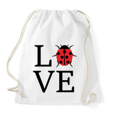 PRINTFASHION Love katicabogár - Sportzsák, Tornazsák - Fehér tornazsák