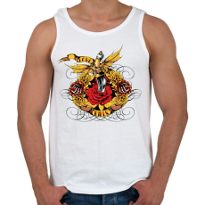 PRINTFASHION Love Kills - Férfi atléta - Fehér