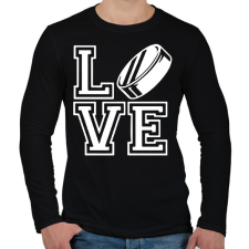 PRINTFASHION Love koronggal - Férfi hosszú ujjú póló - Fekete férfi póló