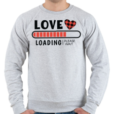 PRINTFASHION Love loading - Férfi pulóver - Sport szürke férfi pulóver, kardigán