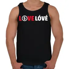 PRINTFASHION LOVE LÓVÉ 2 - Férfi atléta - Fekete atléta, trikó
