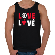 PRINTFASHION LOVE LÓVÉ 3 - Férfi atléta - Fekete atléta, trikó