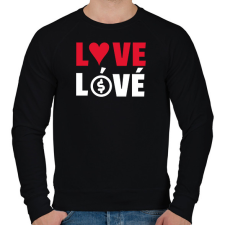 PRINTFASHION LOVE LÓVÉ 4 - Férfi pulóver - Fekete férfi pulóver, kardigán