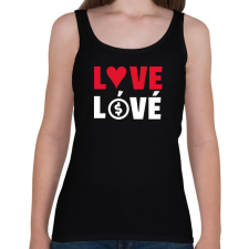 PRINTFASHION LOVE LÓVÉ 4 - Női atléta - Fekete női trikó