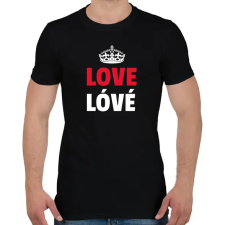PRINTFASHION LOVE LÓVÉ 5 - Férfi póló - Fekete férfi póló