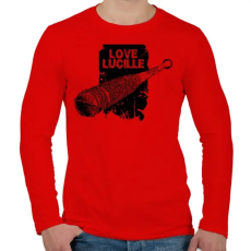 PRINTFASHION Love Lucille - Férfi hosszú ujjú póló - Piros
