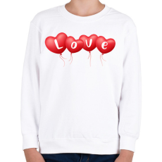PRINTFASHION Love lufik - Gyerek pulóver - Fehér