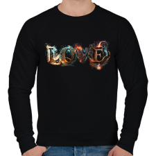 PRINTFASHION LOVE - Magic fonts - Varázslatos betűkkel írt szerelmes felirat - Férfi pulóver - Fekete férfi pulóver, kardigán