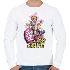 PRINTFASHION Love-manga - szerelem - Férfi pulóver - Fehér férfi pulóver, kardigán