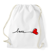 PRINTFASHION Love me - Sportzsák, Tornazsák - Fehér tornazsák