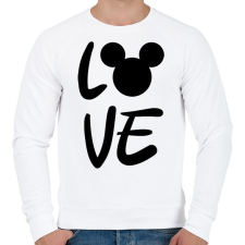 PRINTFASHION Love Mickey - Férfi pulóver - Fehér férfi pulóver, kardigán