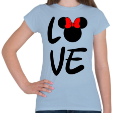 PRINTFASHION Love Minnie - Női póló - Világoskék női póló