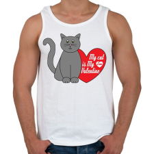 PRINTFASHION Love my cat - Férfi atléta - Fehér atléta, trikó