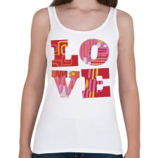 PRINTFASHION LOVE - Női atléta - Fehér női trikó