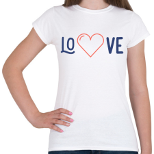 PRINTFASHION LOVE - Női póló - Fehér női póló