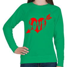 PRINTFASHION LOVE - Női pulóver - Zöld női pulóver, kardigán