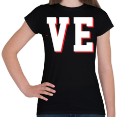 PRINTFASHION Love páros póló szerelmeseknek - Női póló - Fekete