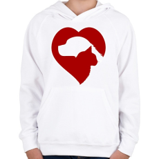 PRINTFASHION Love pets  - Gyerek kapucnis pulóver - Fehér