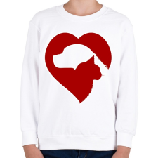 PRINTFASHION Love pets  - Gyerek pulóver - Fehér gyerek pulóver, kardigán