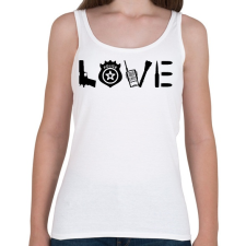 PRINTFASHION Love Police - Női atléta - Fehér női trikó