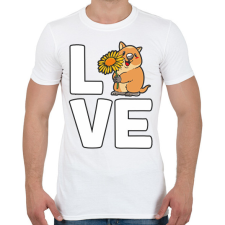 PRINTFASHION Love Quokka - Férfi póló - Fehér férfi póló