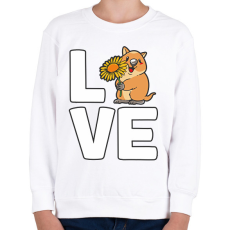 PRINTFASHION Love Quokka - Gyerek pulóver - Fehér