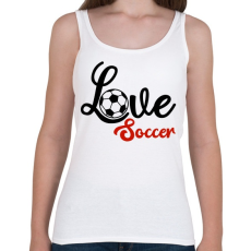 PRINTFASHION Love Soccer - Női atléta - Fehér
