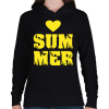 PRINTFASHION Love summer - Női kapucnis pulóver - Fekete