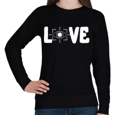 PRINTFASHION Love szemvizsgálat - Női pulóver - Fekete női pulóver, kardigán