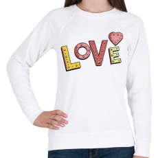 PRINTFASHION LOVE- szerelem - Női pulóver - Fehér