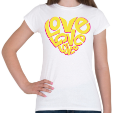 PRINTFASHION Love szív - Női póló - Fehér női póló