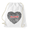 PRINTFASHION Love szív - Sportzsák, Tornazsák - Fehér