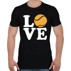 PRINTFASHION Love Tennis - Férfi póló - Fekete