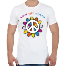 PRINTFASHION Love the world - Férfi póló - Fehér