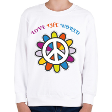 PRINTFASHION Love the world - Gyerek pulóver - Fehér