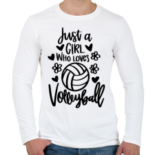 PRINTFASHION Love volleyall - Férfi hosszú ujjú póló - Fehér férfi póló