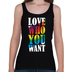 PRINTFASHION Love who you want - Női atléta - Fekete