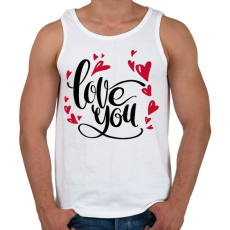 PRINTFASHION love you - Férfi atléta - Fehér