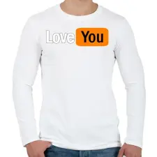 PRINTFASHION love you - Férfi hosszú ujjú póló - Fehér férfi póló