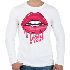 PRINTFASHION Love You - Férfi hosszú ujjú póló - Fehér