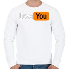 PRINTFASHION love you - Férfi pulóver - Fehér