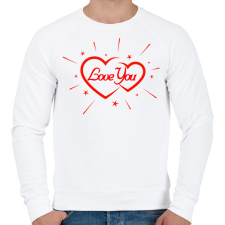 PRINTFASHION Love you - Férfi pulóver - Fehér férfi pulóver, kardigán