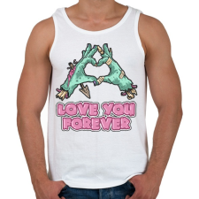 PRINTFASHION Love You Forever - Férfi atléta - Fehér atléta, trikó