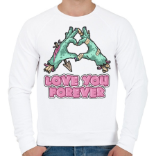 PRINTFASHION Love You Forever - Férfi pulóver - Fehér férfi pulóver, kardigán