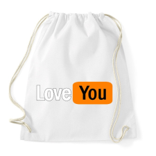 PRINTFASHION love you - Sportzsák, Tornazsák - Fehér tornazsák