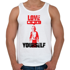 PRINTFASHION Love yourself - Banksy graffiti - Férfi atléta - Fehér