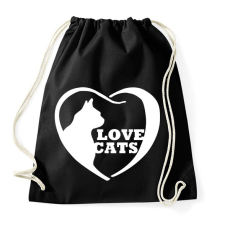PRINTFASHION Lovecats - Sportzsák, Tornazsák - Fekete tornazsák