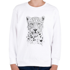 PRINTFASHION Lovely leopard - Gyerek pulóver - Fehér