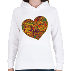 PRINTFASHION LoveMyBike - Női kapucnis pulóver - Fehér