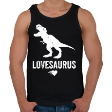 PRINTFASHION Lovesaurus - Férfi atléta - Fekete